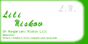 lili miskov business card